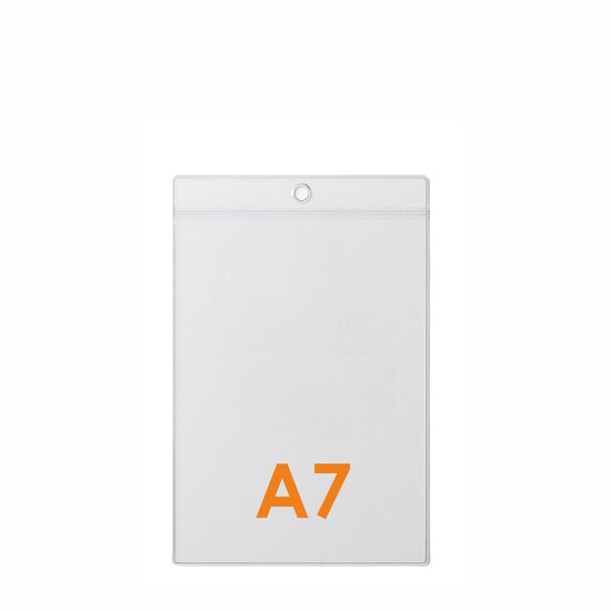 100 stuks - Prijskaarthoesje voor A7 / Meubelkaarthoes / Flexibele Hoes - Type PHS-A7