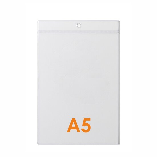 100 stuks - Prijskaarthoesje voor A5 / Meubelkaarthoes / Flexibele Hoes - Type PHS-A5