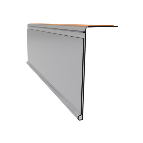 OP=OP - 125cm Zelfklevende Prijsrails (39mm) Scharnierend / Scanrails / Scannerprofiel / Etikethouder / Data Strip - Transparant - Hoogte 39mm