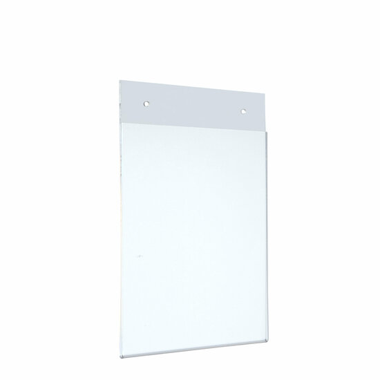 A5 U-houder met 2 boorgaten - Staand - Transparante Posterhouder / Menukaarthouder - type UB-A5-Staand 