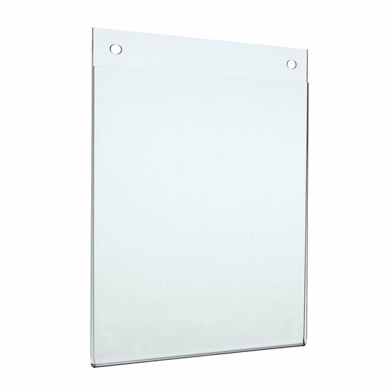A6 U-houder met 2 boorgaten - Staand - Transparante Posterhouder / Menukaarthouder - type UB-A6-Staand 