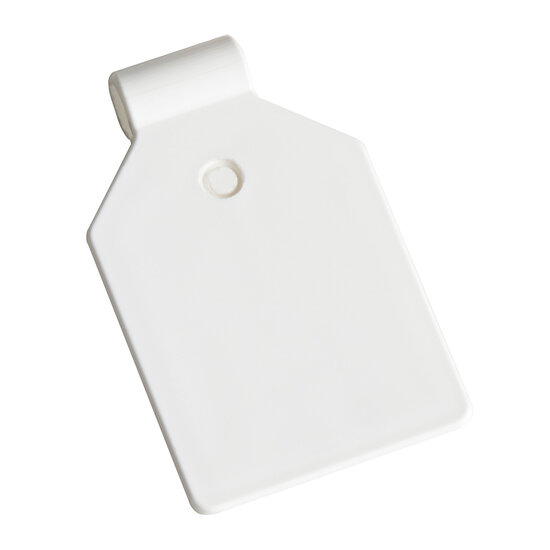 100 stuks - Witte Prijslabel / Scanvaantje / Pendelclip / Prijskaarthouder - 25 x 25 mm - type: PCL-25W (small-4)