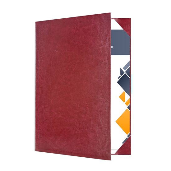 A4 Documentenmap voor 2 pagina's - Rood