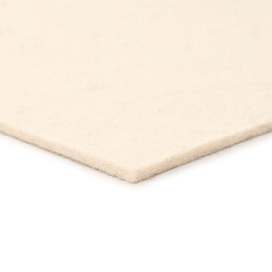 Wolvilt - Wit - 200cm x 150cm - Dikte: 5 mm - 0,36 kg/dm&sup3;