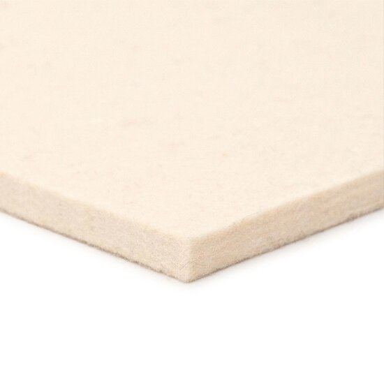 Wolvilt - Wit - 100cm x 150cm - Dikte: 15 mm - 0,36 kg/dm&sup3;