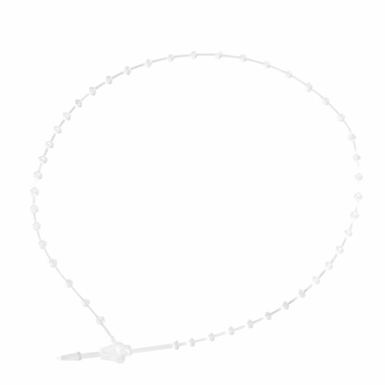 1000 stuks  - 225mm Folderkoord met Bolletjes / Labelhanger - Kunststof Transparant