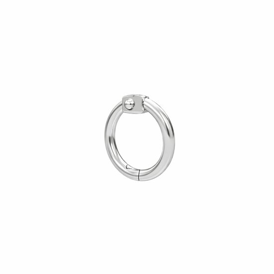 14mm Metalen Scharnierringen / Bindringen / Klikringen - Zilver