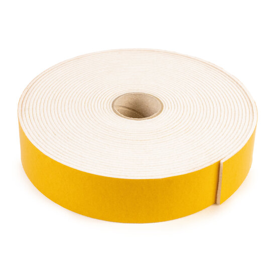 Zelfklevend Vilt / 40mm Plakvilt op Rol (10m) - Wit - Breedte: 40mm - Dikte: 3 mm - Lengte: 10 Meter