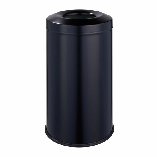 Zelfdovende Vuilnisbak / Afvalbak - 20 Liter - Mat Zwart