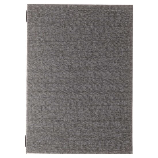 A4 Welkomstmap / Gastenmap met insteekhoezen (uitbreidbaar van 4 tot 8 pagina's) - Type: Luxury Grey A4 