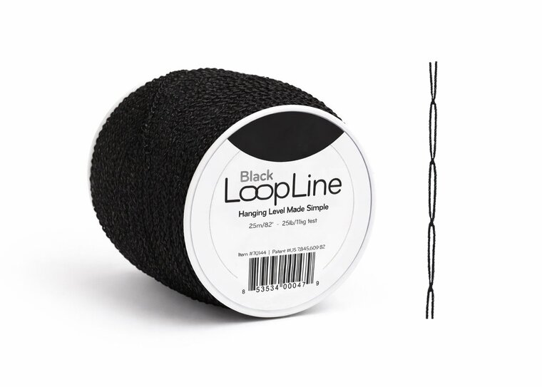Zwart Ophangdraad / Ophangkoord - 25 Meter - Loopline