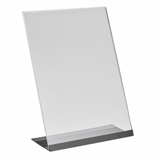 A4 L-Standaard Met  Aluminium Voet  / Tafelhouder / Menukaarthouder / Folderhouder - type L-A4-AV