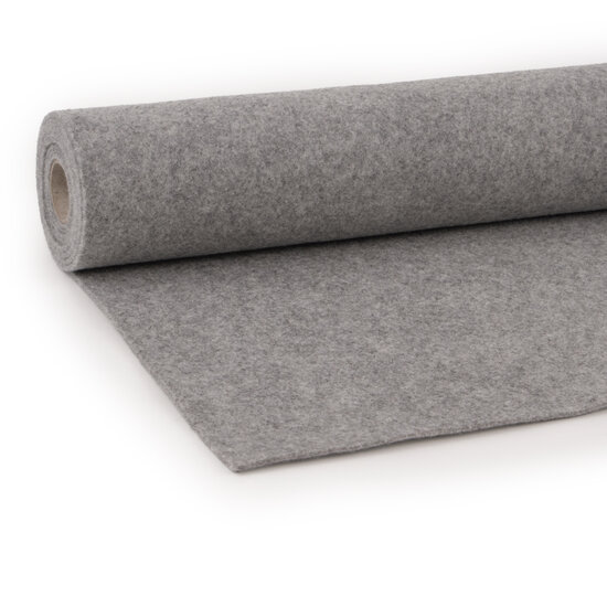Wolvilt voor Camper- en Autobekleding - Lichtgrijs - Breedte: 2 meter - Dikte: 3 mm
