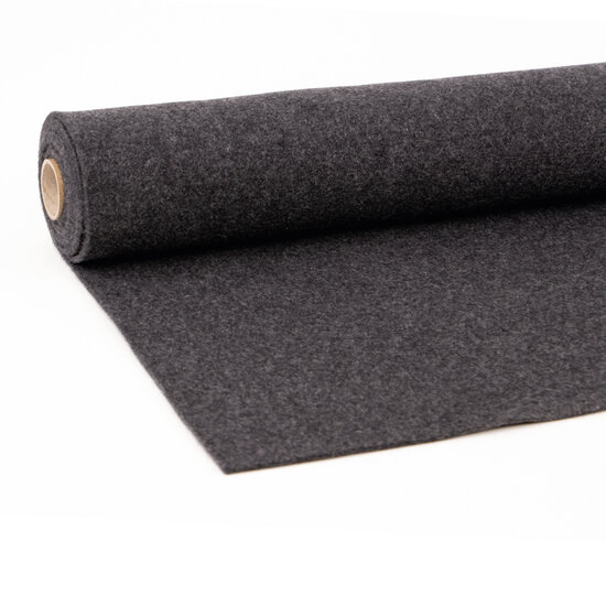 Wolvilt  voor Auto- en Camperbekleding - Antraciet - Breedte: 2 meter - Dikte: 3 mm