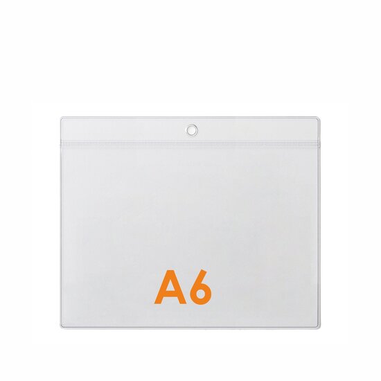 100 stuks - A6 Prijskaarthoesje / Meubelkaarthoes / Flexibele Hoes - Type PHS-A6-Liggend