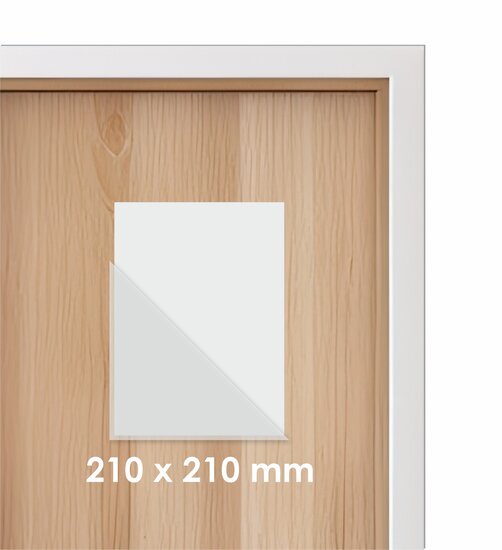 210 x 210mm Zelfklevende Insteekhoes - Transparant - Driehoek