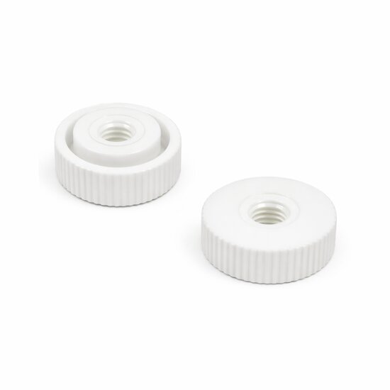 Witte Kartelmoer / Kunststof M4 Moer 