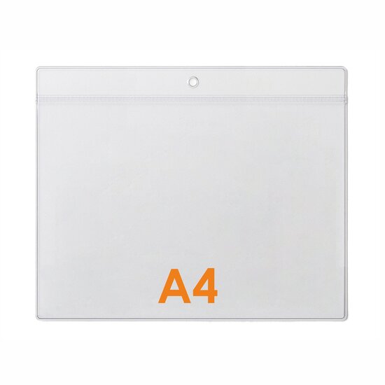 100 stuks - A4 Kaarthouder / Badgehouder - Type PHS-A4-Liggend