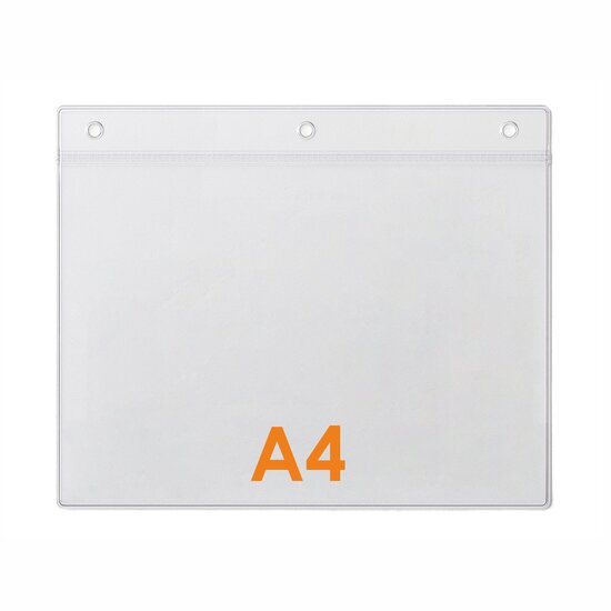 100 stuks - A4 Kaarthouder / Badgehouder - Type PHS-A4-Liggend