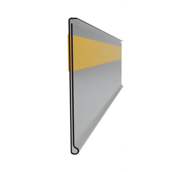 10cm Zelfklevende Prijsrail / Scanrail - Hoogte: 18 mm - Lengte 10 cm - Transparant