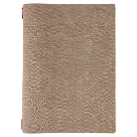 A4 Menumap met insteekhoezen (uitbreidbaar van 4 tot 8 menukaarten) - Type: Juta Bruin - Blanco