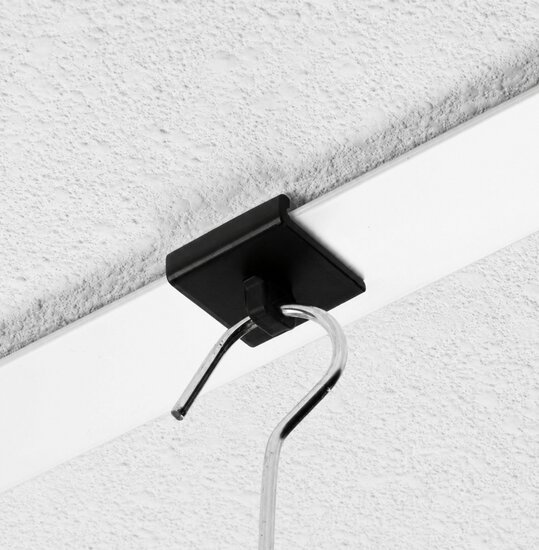 100 stuks - Ophanghaakjes voor Systeemplafond / Plafondclip - Zwart - type PH-88