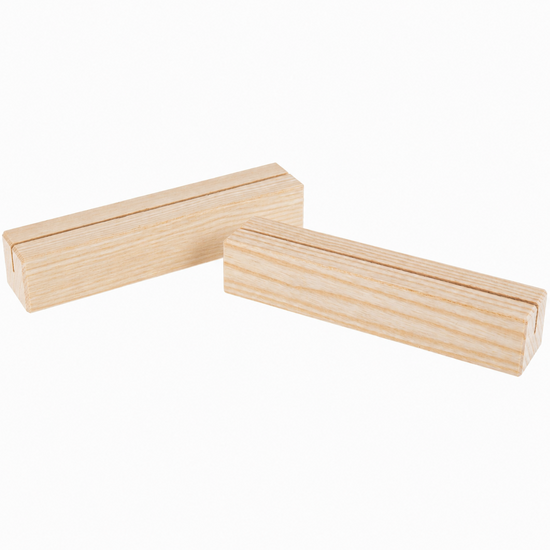 15cm - Houten Houder / Standaard / Menukaarthouder - Type: Smal-Essen-Onbewerkt