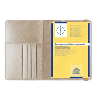 Europees Medisch Paspoort Hoesje / 11,7 x 16,5 cm Paspoorthouder - D1 - Champagne Goud