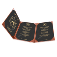 Menumap / Menukaart Mappen - 3x A5 - Donkerbruin