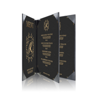 Menumap / Menukaart Mappen - 4x A5 - Zwart