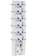 Staaldraad Brochurehouder / Folderhouder - Wand 6 x A4