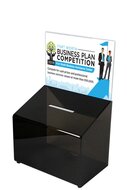 Zwarte Donatiebox met A5 Posterhouder / Suggestiebox / Idee&euml;nbus - Type DSE-A5