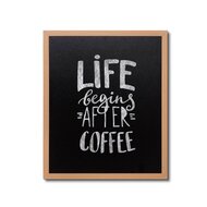 Krijtbord met Lijst - 70cm x 90cm - Type Economy-Teak