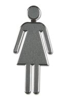 Kunststof Pictogram Deurbordje / Toiletbordje - Zelfklevend - type: DPB-Vrouw