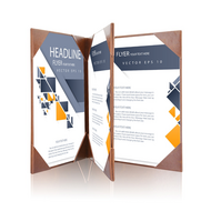 Rapportmap / Diplomamap / Certificaat Mappen - 4x A5 - Donkerbruin 