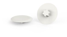 T30 / TX30 - Premium Afdekdopjes / Afdekkap voor Torx schroeven - Zuiver Wit RAL 9010