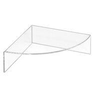 150 x 150 x 50 mm - 1/4 Cirkel Acrylglas Productstandaard / Display - Transparant