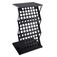 Opvouwbare Zwarte Beursbalie + Brochurehouder - 6x A4 - Type S-158
