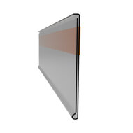 10cm Zelfklevende Prijsrails (39mm) / Scanrails / Scannerprofiel / Etikethouder / Data Strip - Transparant - Hoogte 39mm