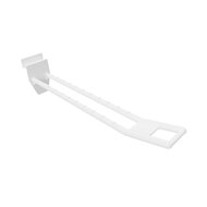 15cm - Dubbele Lamellenwand Displayhaak / Slatwall Blisterhaak - Wit - type: HSH-15D