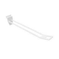 20cm - Dubbele Lamellenwand Displayhaak / Slatwall Blisterhaak - Wit - type: HSH-20D