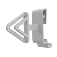 Kaarthouder / Schapstopper / Folder Clip -  voor Prijsrails / Scanrails / Scannerprofiel - Wit - Type: HSH-01