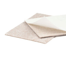 20 x 15 cm - Premium Zelfklevend Meubelvilt / Dik Plakvilt / Vilt - Lichtbruin - Dikte: 5mm