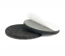4cm - Premium Zelfklevend Meubelvilt / Dik Plakvilt / Vilt - Donkerbruin - Rond - Dikte: 5mm