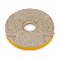6 Meter - Zelfklevend Vilt / 15mm Plakvilt op Rol - Grijs (gem&ecirc;leerd) - Breedte: 15mm - Dikte: 2 mm