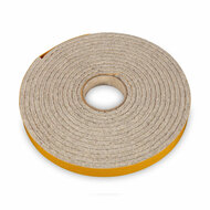 4 Meter - Zelfklevend Vilt / 15mm Plakvilt op Rol - Grijs (gem&ecirc;leerd) - Breedte: 15mm - Dikte: 4 mm