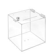 20cm Transparante Donatiebox / Idee&euml;nbus met Slot