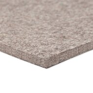 Wolvilt - Grijs (gem&ecirc;leerd) - 30cm x 30cm - Dikte: 15 mm - 0,36 kg/dm&sup3;