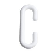 100 stuks - C-Haak - Kunststof - Wit - 3,8cm - type CH-1