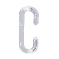 100 stuks - C-Haak - Kunststof - Transparant - 3,8cm - type CH-2